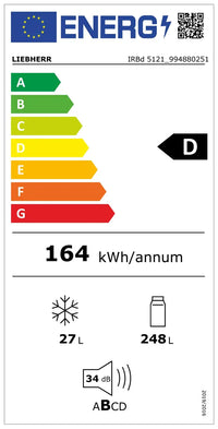 Frigider integrabil cu BioFresh IRBd 5121 Plus, Liebherr