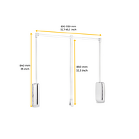 Bară de haine cu sistem lift pentru dulap, Sling 830-1150mm, Emuca