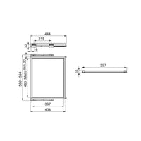 Kit 7 sine pentru pantaloni si cadru Hack runner pentru dulapuri, 600mm, Emuca