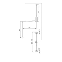 Bara de haine cu sistem lift pentru dulap, Hang, 830-1150mm, Emuca