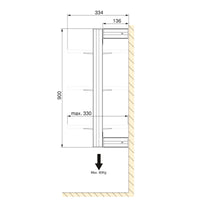 Kit cadru modular Zero cu fitinguri pentru montare pe perete, Emuca