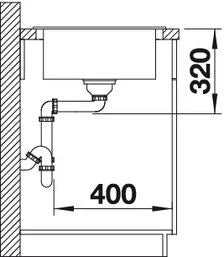 Chiuveta Elon XL 6 S Silgranit Neagra,Montaj pe blat,780x500mm, Blanco