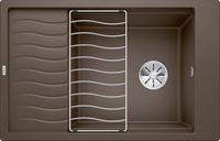 Chiuveta Elon XL 8 S Silgranit Cafea, Montaj pe blat, 860x500mm, Blanco