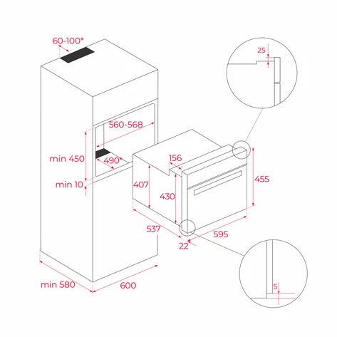 Cuptor incorporabil HLC 8470 SC BK, Teka