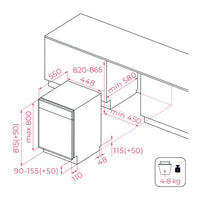 Mașină de spălat vase complet încorporabilă, 45 cm, ușă glisantă, DFI 44850 Teka
