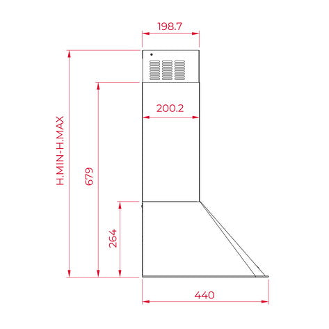 Hota decorativa DOS 90.2 VANILLA 90 cm, Teka