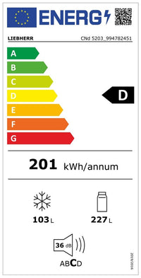 Frigider Pure cu EasyFresh şi NoFrost, CNd 5203 Liebherr