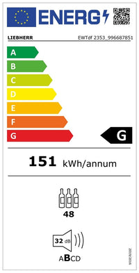 Frigider de temperare a vinurilor incorporabil, EWTdf 2353 Vinidor, Liebherr