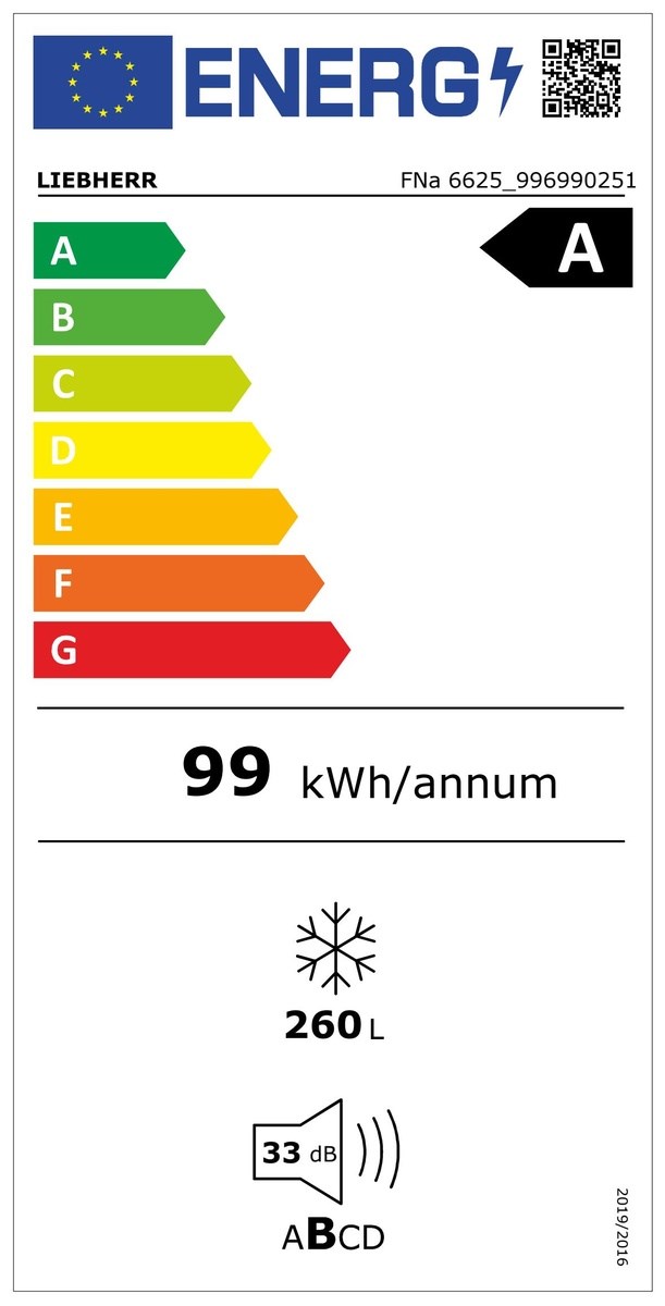 Congelator vertical cu NoFrost FNa 6625 Plus, Liebherr