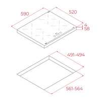 Plită electrică cu inductie cu MonoSlider Touch Control, senzori acustici și blocare de siguranţă, 60 cm, IBC 64110 SSM BK Teka