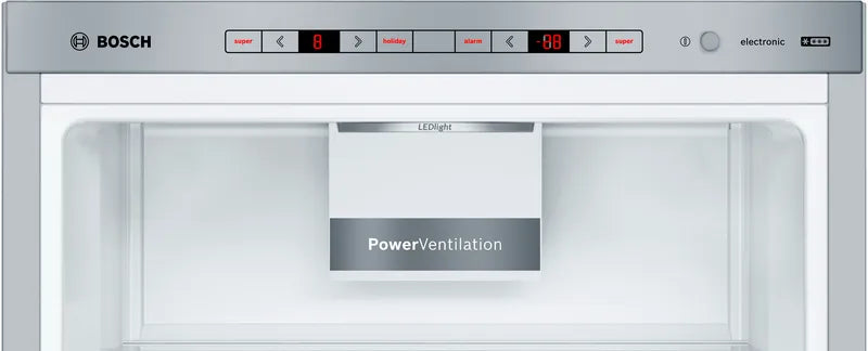 Seria 6 Combină frigorifică independentă 201 x 60 cm Oțel inoxidabil Anti-Amprentă KGE39AICA, Bosch