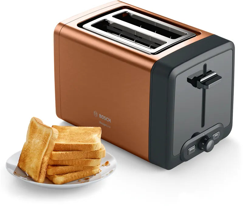 Prăjitor pâine compact DesignLine Cupru TAT4P429, Bosch