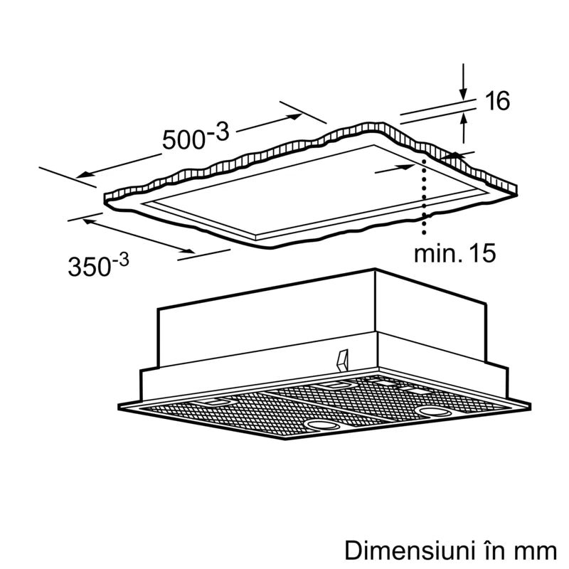 Seria 4 Hotă încorporabilă 53 cm DHL555BL, Bosch