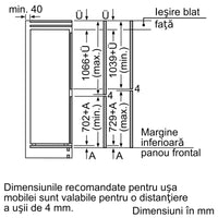 Seria 8 Combină frigorifică încorporabilă 177.2 x 55.8 cm Balama plată KIF86PFE0, Bosch