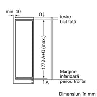 Seria 8 Frigider încorporabil 177.5 x 56 cm Balama plată KIF81PFE0, Bosch