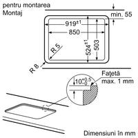 Seria 6 Plită pe gaz 90 cm Quartz PPS9A6B90, Bosch