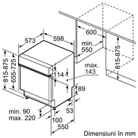 Seria 6 Mașina de spălat vase încorporabilă 60 cm Oțel periat SMI6ECS00E, Bosch