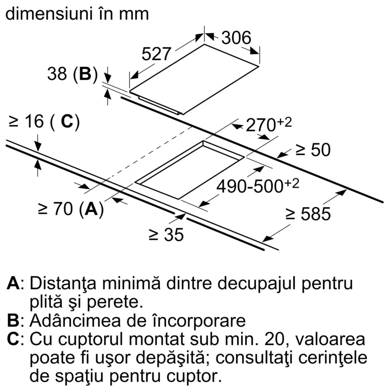 Seria 6 Plită radiantă, Domino 30 cm PKF375FP2E, Bosch