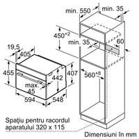 Seria 8 Cuptor compact cu funcție de abur, încorporabil 60 x 45 cm CSG7364B1, Bosch