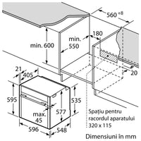 Cuptor multifuncțional cu opțiune de aburi, încorporabil 60 x 60 cm Inox B64VT73N0, Neff