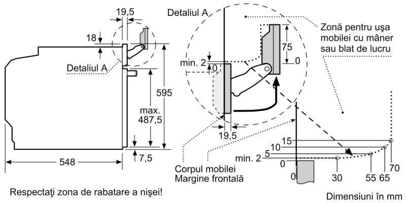 Seria 8 Cuptor încorporabil cu funcție de abur 60 x 60 cm Negru, Bosch