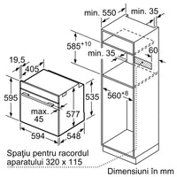 Seria 8 Cuptor multifuncțional cu opțiune de aburi, încorporabil 60 x 60 cm HRG7784B1, Bosch