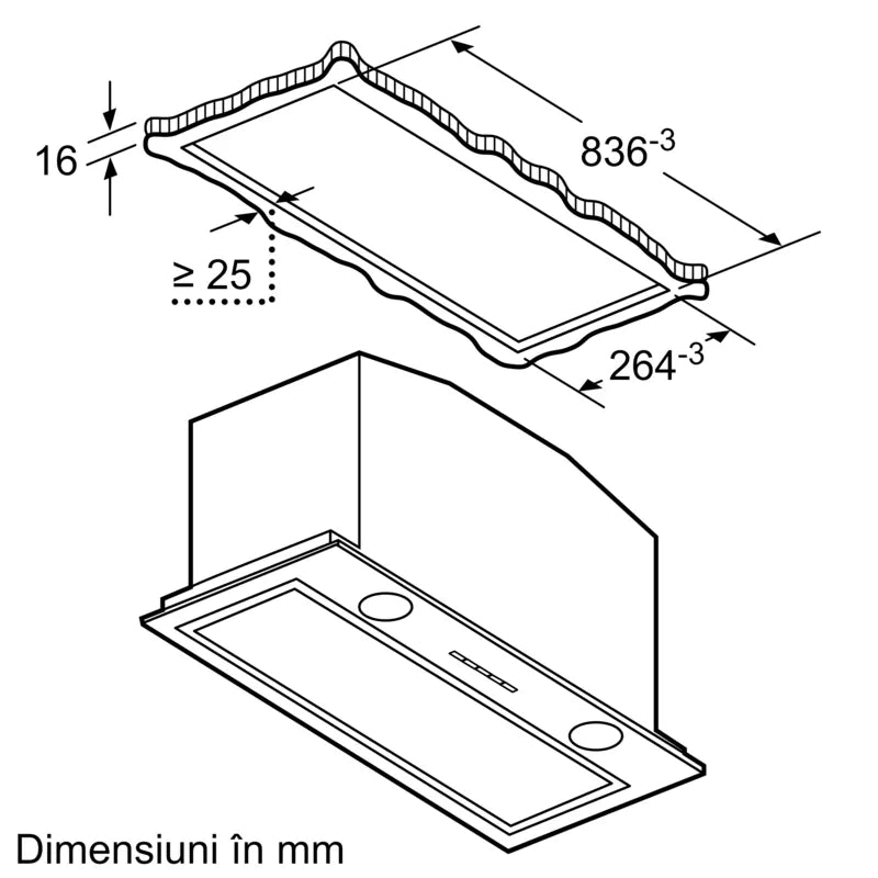 Hotă încorporabilă 86 cm Inox D58ML66N1, Neff