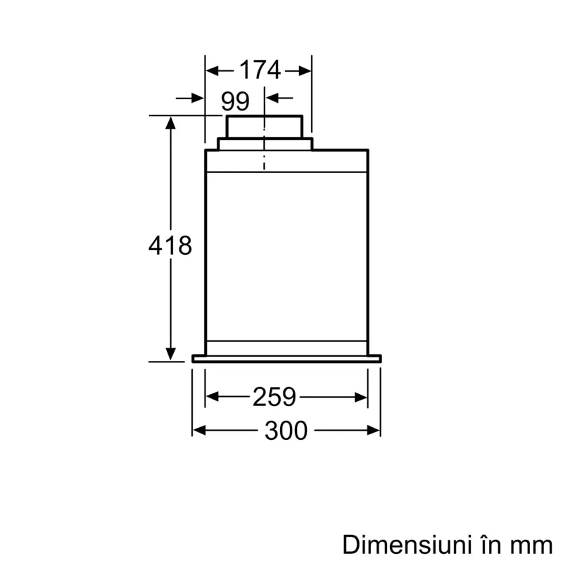 Seria 6 Hotă încorporabilă 52 cm Inox DHL585B, Bosch