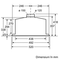 Seria 6 Hotă încorporabilă 52 cm Inox DHL585B, Bosch