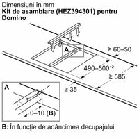 Seria 8 Plită pe gaz, Domino 30 cm Vitroceramică PRB3A6B70, Bosch