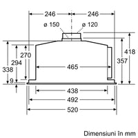 Hotă încorporabilă 52 cm Inox D55ML66N1, Neff