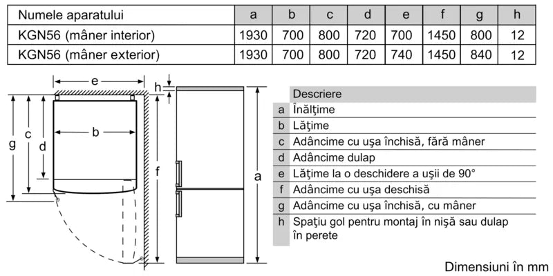 Seria 4 Combină frigorifică independentă 193 x 70 cm Oțel inoxidabil Anti-Amprentă KGN56XIDR, Bosch