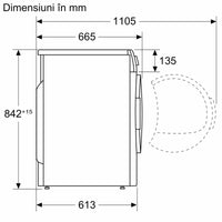 Seria 4 Uscător de rufe cu condensare și pompă de căldură 7 kg WTH85205BY, Bosch