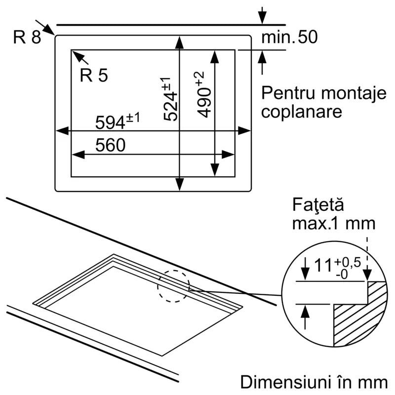 Seria 6 Plită pe gaz 60 cm Quartz PPP6A6B90, Bosch