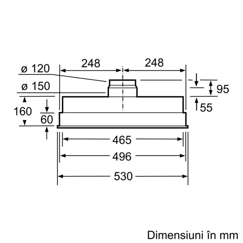 Seria 4 Hotă încorporabilă 53 cm DHL555BL, Bosch