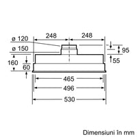 Seria 4 Hotă încorporabilă 53 cm DHL555BL, Bosch