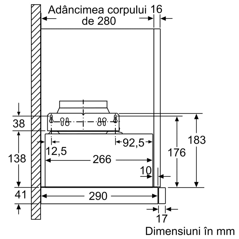 Seria 2 Hotă telescopică, încorporabilă 60 cm DFM064W54, Bosch