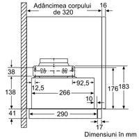 Seria 2 Hotă telescopică, încorporabilă 60 cm DFM064W54, Bosch