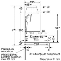 Seria 4 Hotă telescopică, încorporabilă 90 cm DFS097A51, Bosch