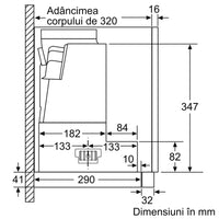 Seria 8 Hotă telescopică, încorporabilă 90 cm Inox DFS097K51, Bosch