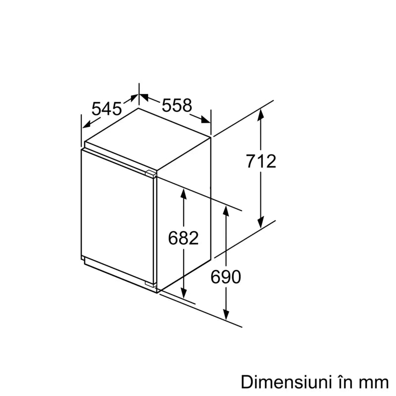 Seria 4 Congelator încorporabil 71.2 x 55.8 cm Balama plată GIV11AFE0, Bosch