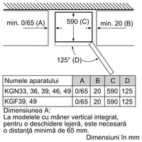 Seria 2 Combină frigorifică independentă 176 x 60 cm KGN33NWEB, Bosch