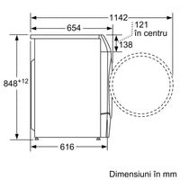 Seria 8 Mașina de spălat rufe cu uscător 10.5/6 kg 1400 rpm WNC254A0BY, Bosch