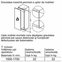 Seria 8 Frigider încorporabil 177.5 x 56 cm Balama plată KIF81PFE0, Bosch