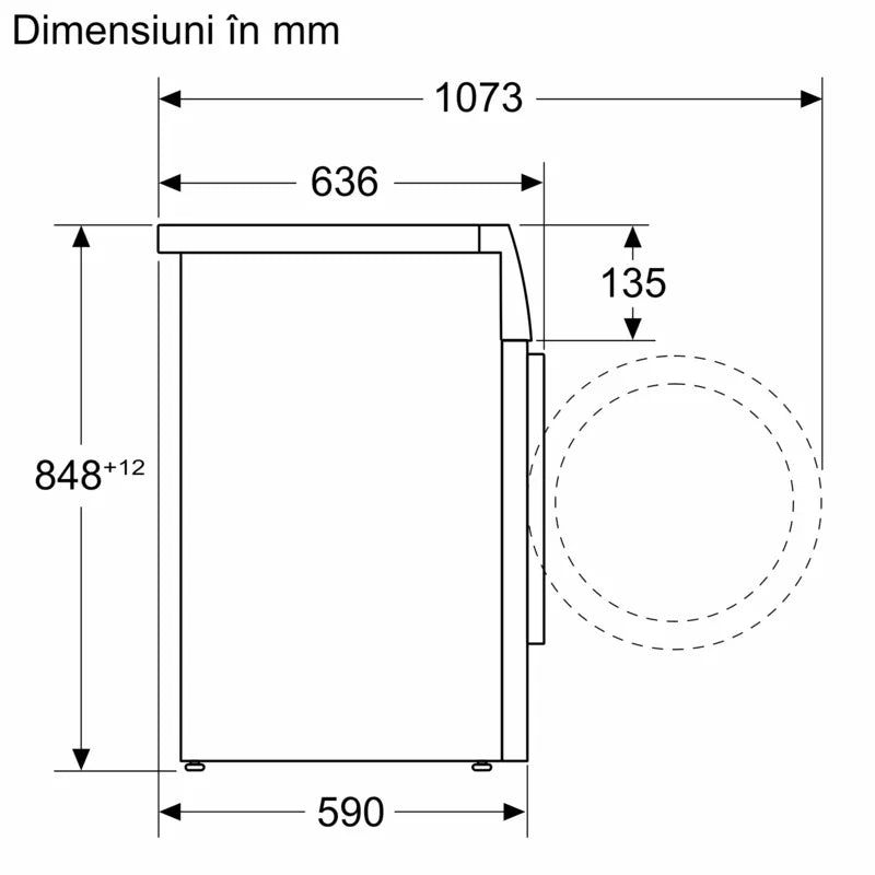 Seria 6 Mașina de spălat rufe cu încarcare frontală 9 kg 1400 rpm WGG244F3BY, Bosch