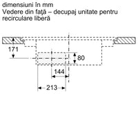 Seria 8 Plită pe inducție cu sistem de ventilare integrat 80 cm flush mount PXX801D67E, Bosch