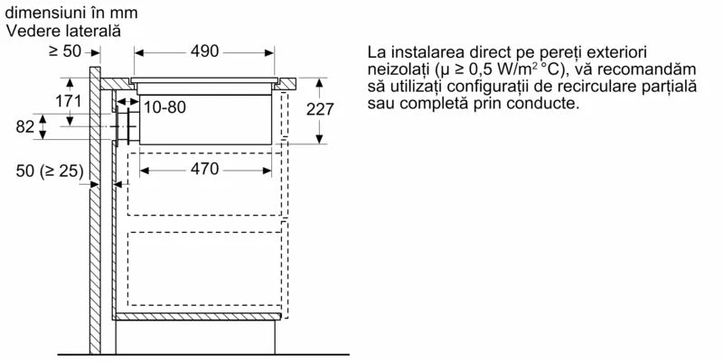 Seria 8 Plită pe inducție cu sistem de ventilare integrat 80 cm flush mount PXX801D67E, Bosch