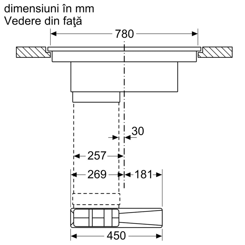 Seria 8 Plită pe inducție cu sistem de ventilare integrat 80 cm flush mount PXX801D67E, Bosch