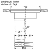 Seria 8 Plită pe inducție cu sistem de ventilare integrat 80 cm flush mount PXX801D67E, Bosch