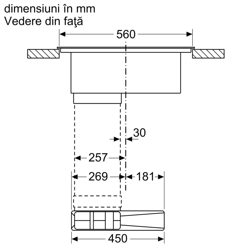 Seria 6 Plită pe inducție cu sistem de ventilare integrat 70 cm PVQ731H26E, Bosch